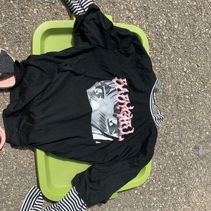 anime black long sleeve shirt